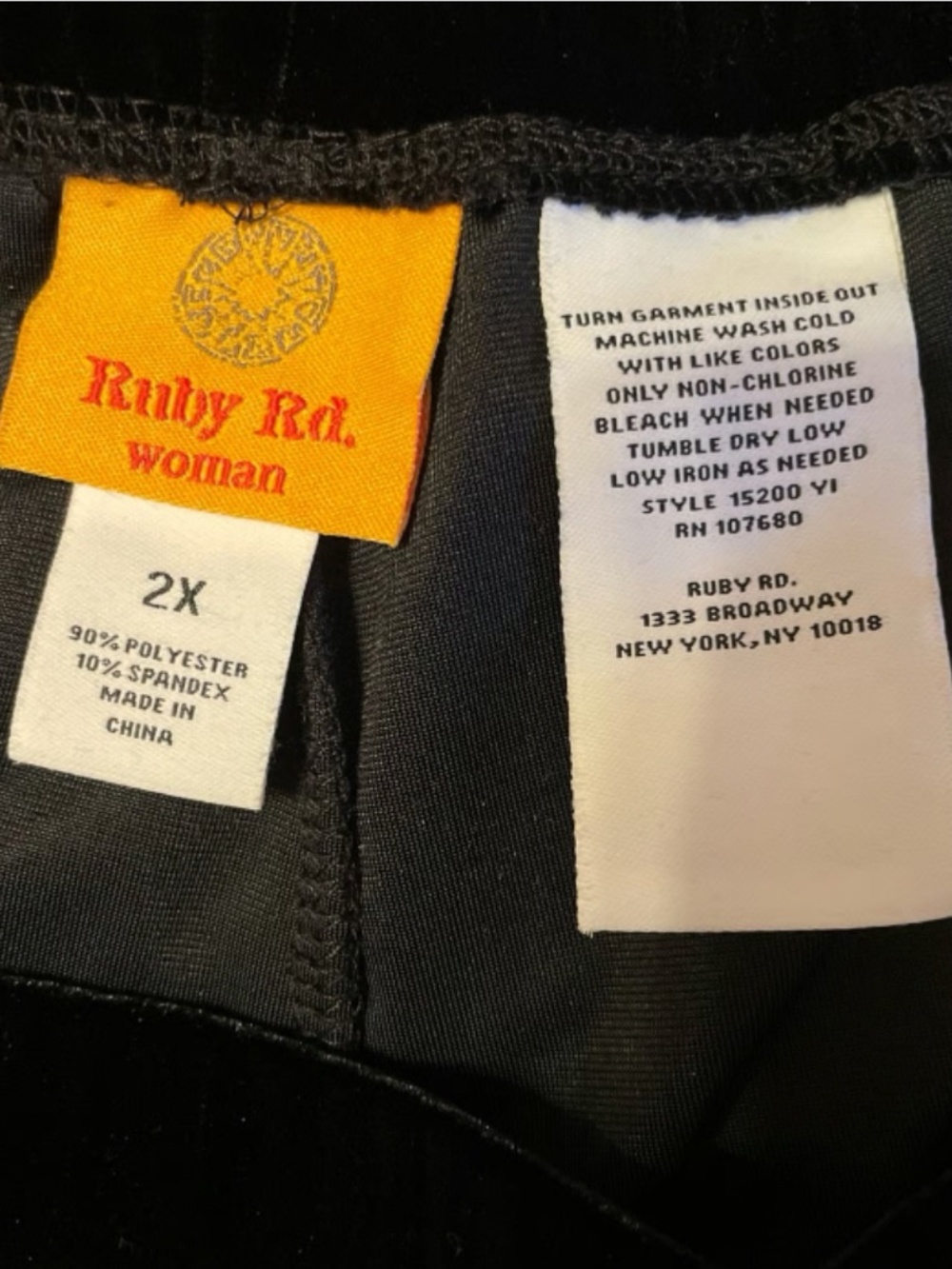 Ruby Rd. Velvet Pants - Picture 3 of 3